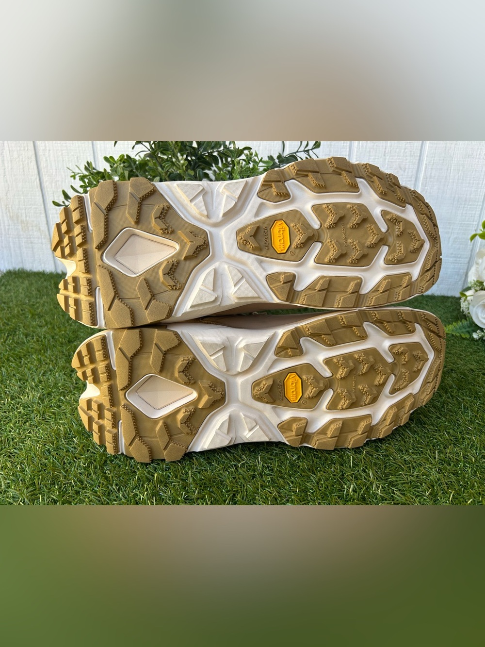 Hoka Beige and Gold Trekking Sneaker - Picture 16 of 16